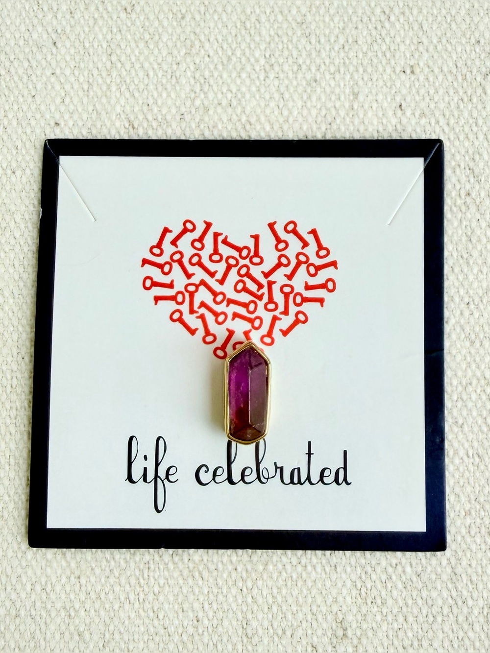 *Mini Geo Bar Gemstone Charm* Keep Collective RETIRED Amethyst~Happiness
